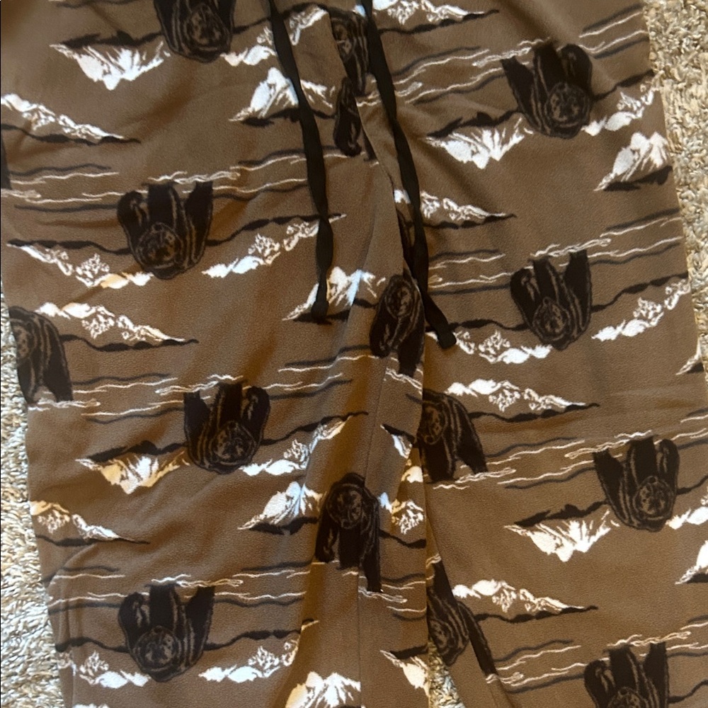 Croft & Barrow Brown Patterned Jogger Pants - Picture 3 of 4